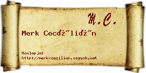Merk Cecílián névjegykártya